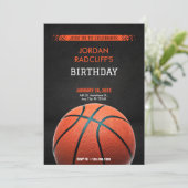 Basketbal verjaardag kaart (Staand voorkant)