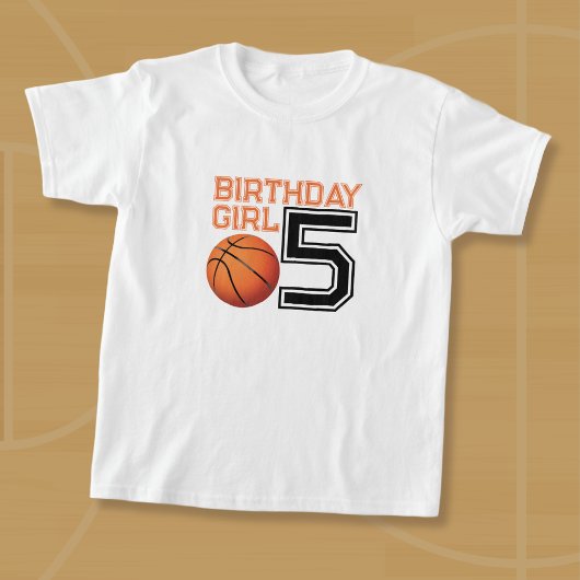 basketbal verjaardag meisje t-shirt