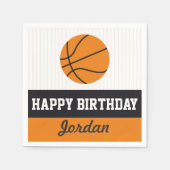 Basketbal Verjaardag Papieren servetten (Voorkant)