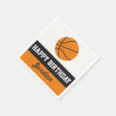 Basketbal Verjaardag Papieren servetten (Hoek)