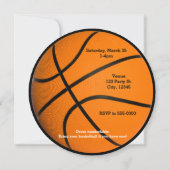 Basketbal Verjaardag Party Sport uitnodiging (Achterkant)
