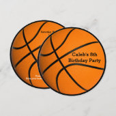 Basketbal Verjaardag Party Sport uitnodiging (Voorkant / Achterkant)