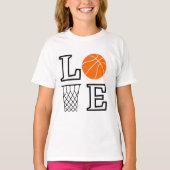 Basketbal Verjaardag Speler Meisje T-shirt (Voorkant)