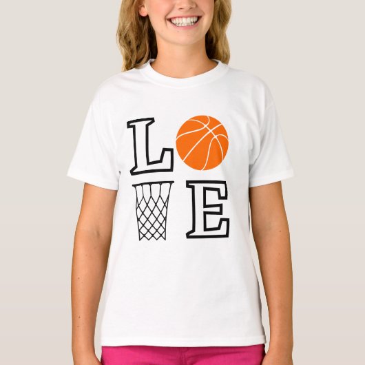 Basketbal Verjaardag Speler Meisje T-shirt (Voorkant)