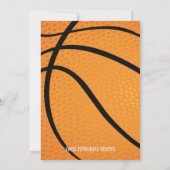 Basketbal Verjaardag Uitnodigen Kaart (Achterkant)