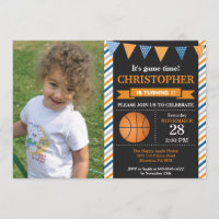 Basketbal Verjaardag Uitnodiging 1e Verjaardag Par