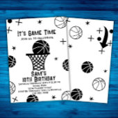 Basketbal Verjaardag Uitnodiging, Basket Ball Part Kaart