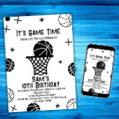 Basketbal Verjaardag Uitnodiging, Basket Ball Part Kaart