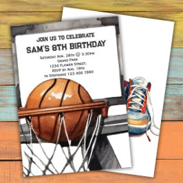Basketbal Verjaardag Uitnodiging Basketbal Party