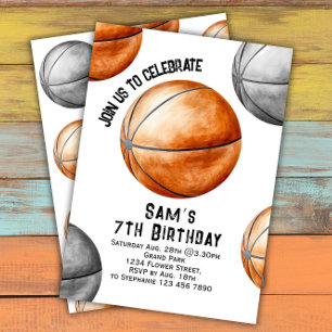 Basketbal Verjaardag Uitnodiging Basketbal Party