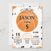 Basketbal Verjaardag uitnodiging, Kaart (Voorkant)