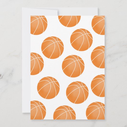 Basketbal Verjaardag uitnodiging, Kaart (Achterkant)