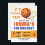 Basketbal verjaardag uitnodiging. sportuitnodiging kaart<br><div class="desc">Deze Uitnodiging is perfect voor het kind verjaardagsfeest. Pas uw eigen details aan deze speciale themauitnodigingen aan!</div>