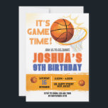 Basketbal verjaardag uitnodiging. sportuitnodiging kaart<br><div class="desc">Deze Uitnodiging is perfect voor het kind verjaardagsfeest. Pas uw eigen details aan deze speciale themauitnodigingen aan!</div>