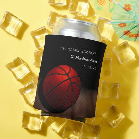 Basketbal verjaardag / vrijgezellenfeest Zwart Sin Blikjeskoeler (Insitu Zomer)