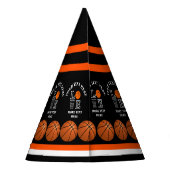 Basketbal verjaardagscadeau, basketbal meisje spel feesthoedjes (Achterkant)