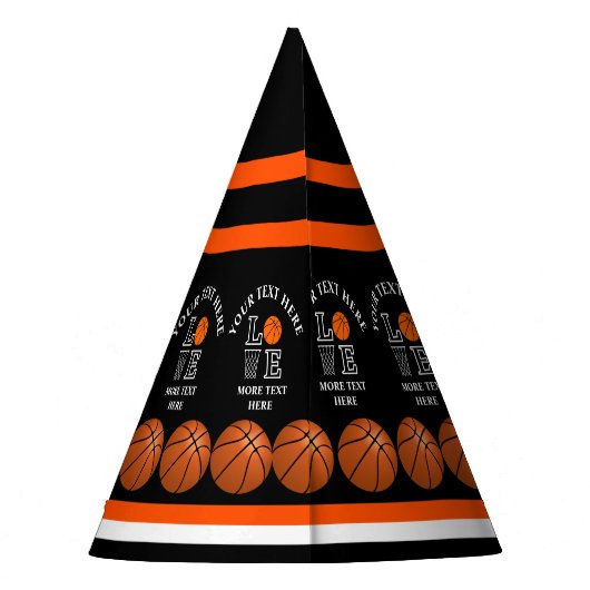 Basketbal verjaardagscadeau, basketbal meisje spel feesthoedjes (Achterkant)