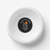 Basketbal verjaardagscadeau, basketbal meisje spel papieren kommen (Voorkant)