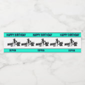 Basketbal verjaardagscadeau, basketbal meisje spel waterfles etiket (Enkel label)