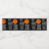 Basketbal verjaardagscadeau, basketbal meisje spel waterfles etiket (Enkel label)