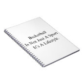 Basketbal verjaardagscadeau voor team met offerte notitieboek (Rechterzijde)