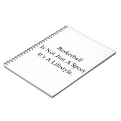 Basketbal verjaardagscadeau voor team met offerte notitieboek (Linkerzijde)