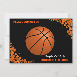 Basketbal verjaardagsfeest, basketbalspeler Invi Kaart