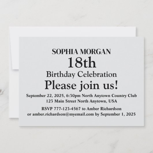 Basketbal verjaardagsfeest, basketbalspeler Invi Kaart (Achterkant)