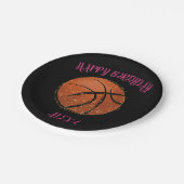 Basketbal Verjaardagsfeest Borden voor meisjes Papieren Bordje (Gekanteld)