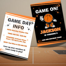 Basketbal verjaardagsfeest spel is aan gepersonali