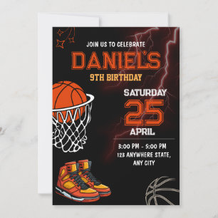 Basketbal Verjaardagsfeest Sport Jongens Basketbal Kaart