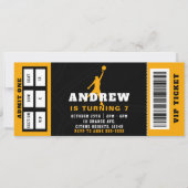 Basketbal Verjaardagsfeest Ticket uitnodiging (Voorkant)