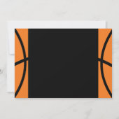 Basketbal verjaardagsfeest typografie Dank u Kaart (Achterkant)