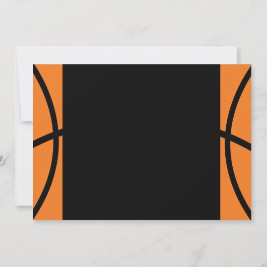 Basketbal verjaardagsfeest typografie Dank u Kaart (Achterkant)