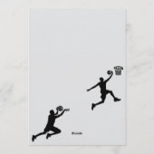 Basketbal verjaardagsfeest uitnodiging (Achterkant)