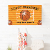 Basketbal Verjaardagsfeestbanner Spandoek (Insitu)
