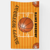 Basketbal Verjaardagsfeestbanner Spandoek (Verticaal)