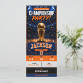Basketbal Verjaardagsfeesticket Kaart (Staand voorkant)