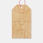 Basketbal verjaardagsfeestje cadeaulabel (Achterkant)
