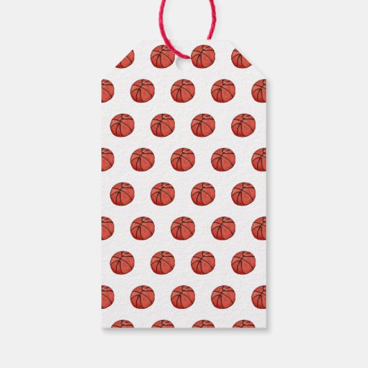 Basketbal Verjaardagsfeestje Dank u Cadeaulabel (Achterkant)