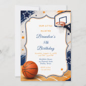 Basketbal Verjaardagsfeestje Kaart (Voorkant)