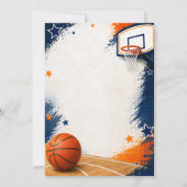 Basketbal Verjaardagsfeestje Kaart (Achterkant)