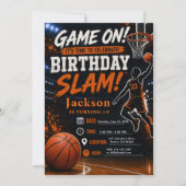 Basketbal Verjaardagsfeestje Kaart (Voorkant)