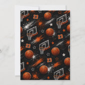 Basketbal Verjaardagsfeestje Kaart (Achterkant)