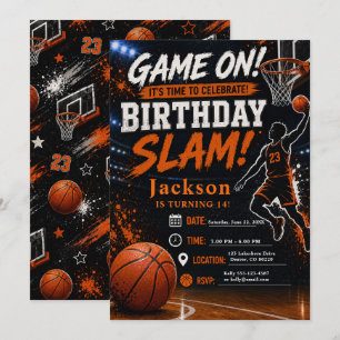 Basketbal Verjaardagsfeestje Kaart