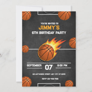 Basketbal Verjaardagsfeestje Kaart