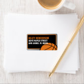 Basketbal Verjaardagsfeestje Retouradreslabels Etiket (Insitu)