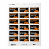 Basketbal Verjaardagsfeestje Retouradreslabels Etiket (Full Sheet)
