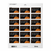 Basketbal Verjaardagsfeestje Retouradreslabels Etiket (Full Sheet)
