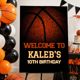 Basketbal Verjaardagsfeestje, Sportief Verjaardags Poster